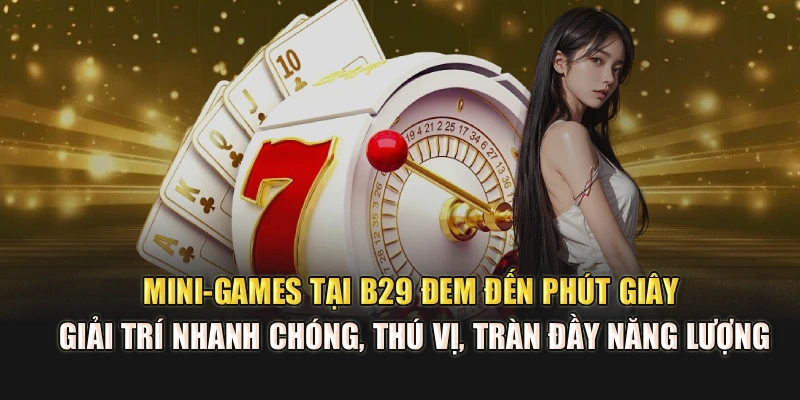 Mini-games tại B29 đem đến phút giây giải trí nhanh chóng, thú vị, tràn đầy năng lượng